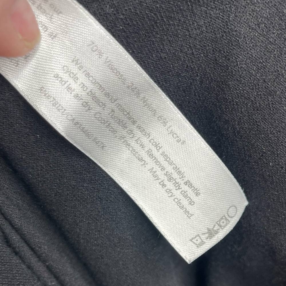 EILEEN fisher pull on black stretchy wide leg cropped/capri pants - Picture 6 of 7